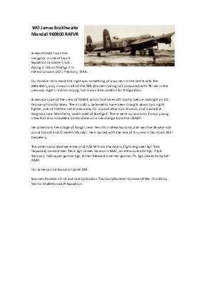 A preview of a PDF biography for Mandall, James Braithwaite